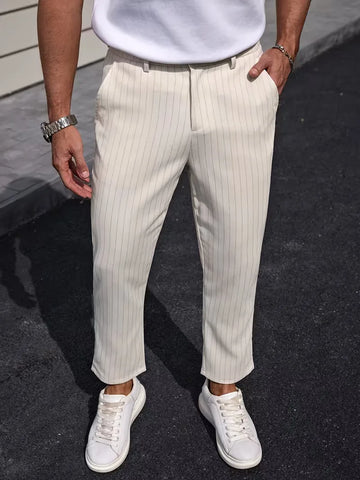 Slim fit pantalon met pinstripe