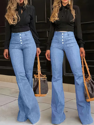 Flared jeans met hoge taille
