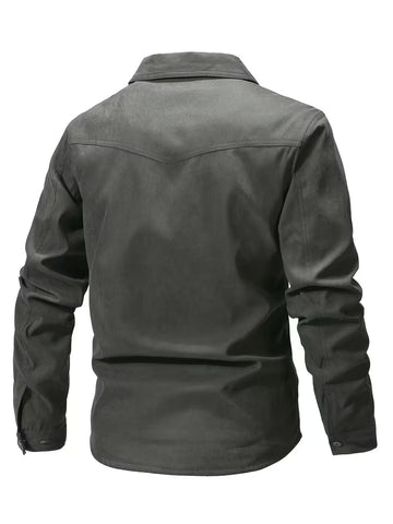 Cargo jas met reverskraag en knoopsluiting