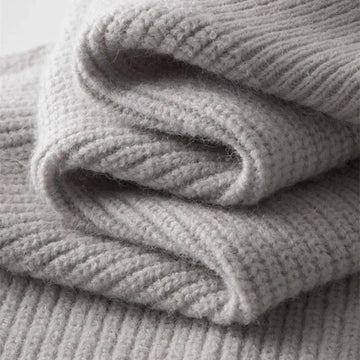 Cashmere trui met volledige rits en opstaande kraag