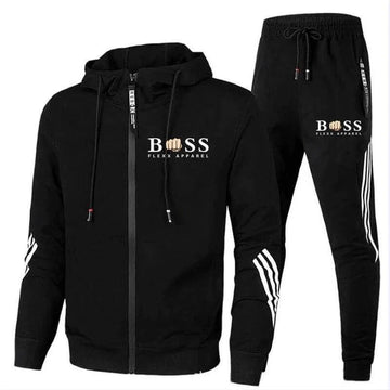 Sportanzug met hoodie en elastische tailleband