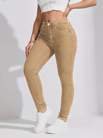 Skinny jeans met high waist