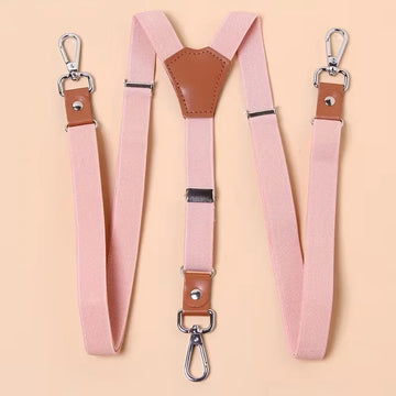Bretels met leren detail