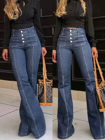 Flared jeans met hoge taille