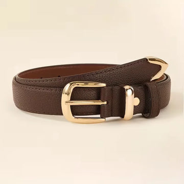 Smalle riem met gouden gesp