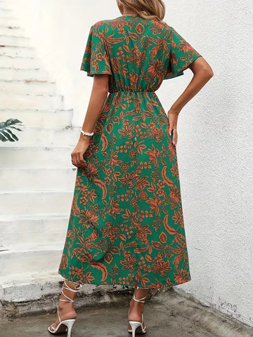 Wikkeljurk met bloemenprint