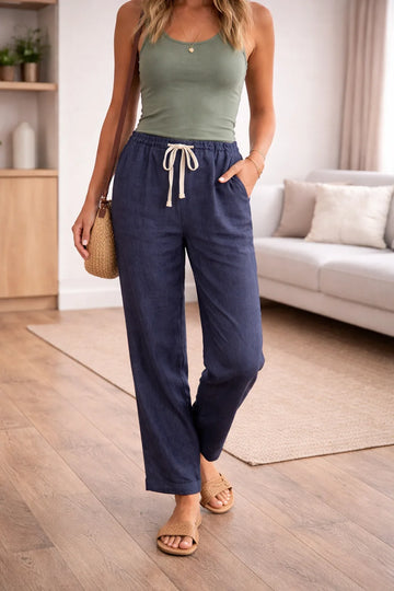 Wijde broek met hoge taille