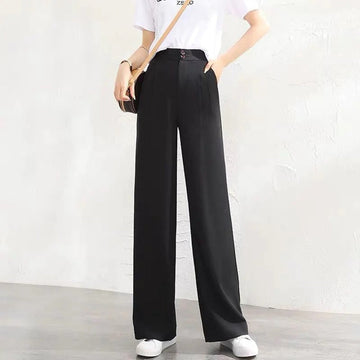 LISANNE | Stijlvolle losse broek in de kleur Zwart voor dames in stijl geschikt voor alle seizoenen.
