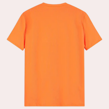 Stijlvol Oranje Zomert-shirt met Ronde Hals - Luuk