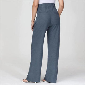 Roos | Stijlvolle hoge taille broek in de kleur Blauw voor dames in stijl ideaal voor de winter