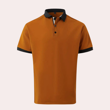 Stijlvol Oranje Heren Zomeroverhemd - Korte Mouwen