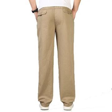 Serran | Katoenen pantalon in de kleur Zwart voor heren in Formal stijl geschikt voor alle seizoenen.