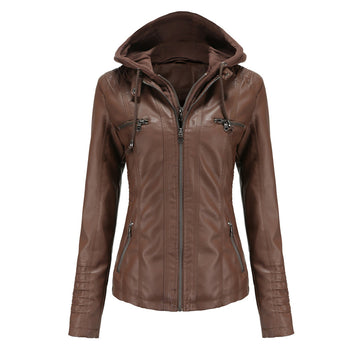 WENDE | Stijlvolle leren damesjas in de kleur Koffie voor dames in stijl ideaal voor de herfst.