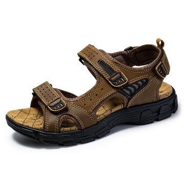 Hudson | Orthopedische Sandalen met klitterband voor mannen en vrouwen in de kleur Donkerbruin voor heren in stijl geschikt voor alle seizoenen.
