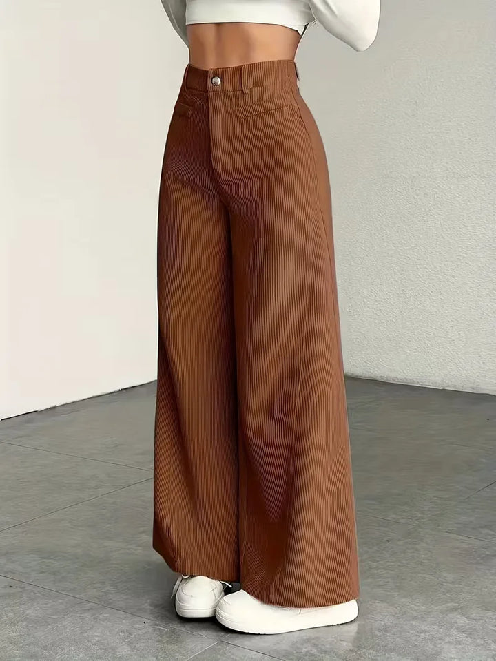 Wide leg broek met hoge taille
