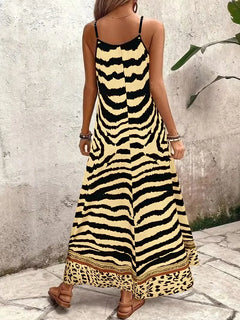 Maxi jurk met leopard print