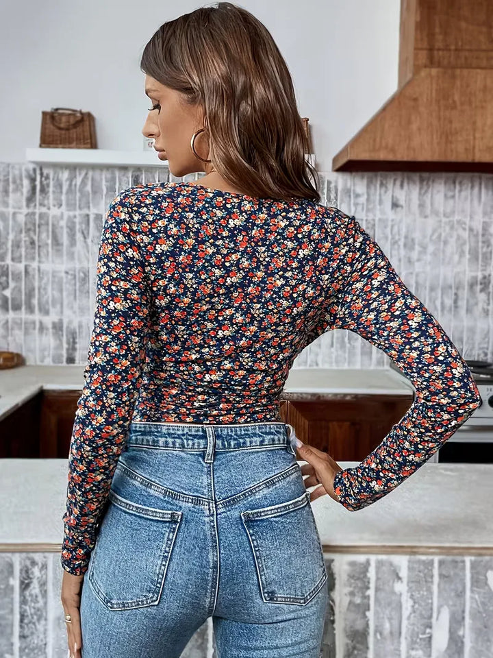 Longsleeve met floral print