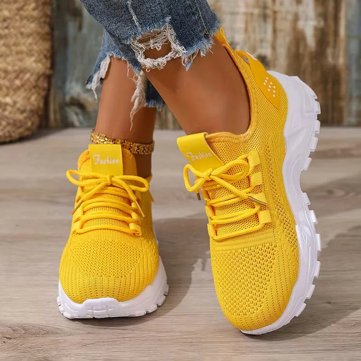 Lage sneaker met mesh bovenkant