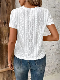 T-shirt met jacquard patroon