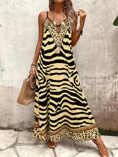 Maxi jurk met leopard print