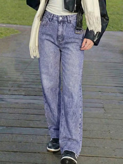 Straight jeans met mid-rise