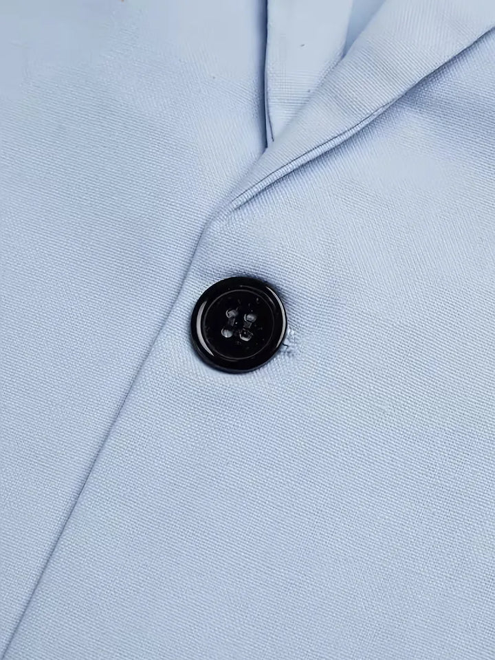 Lichtblauw slim fit pak