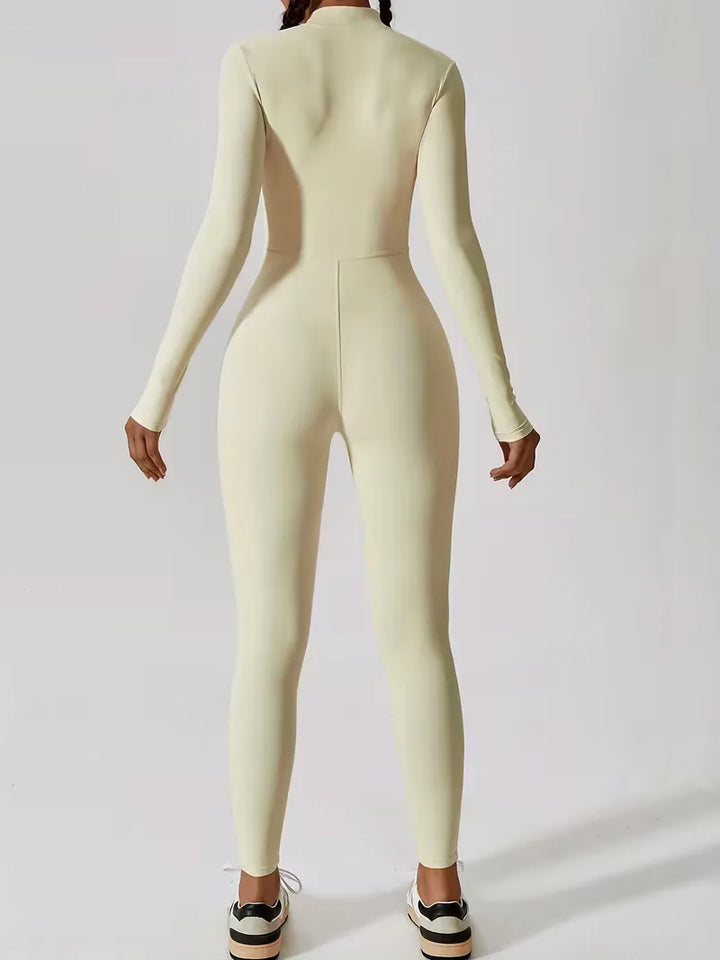 Jumpsuit met mock neckline