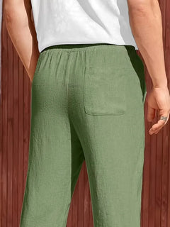 Pantalons met drawstring en straight leg