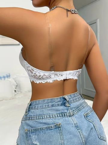 Strapless lace bustier