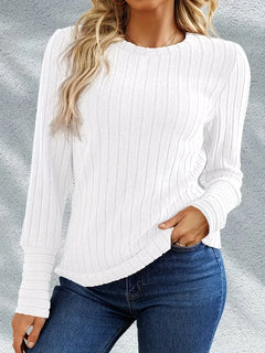 Longsleeve met ribbelstructuur
