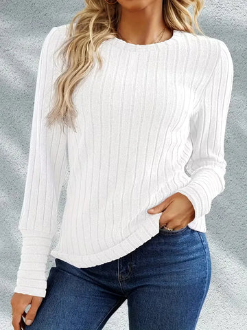 Longsleeve met ribbelstructuur