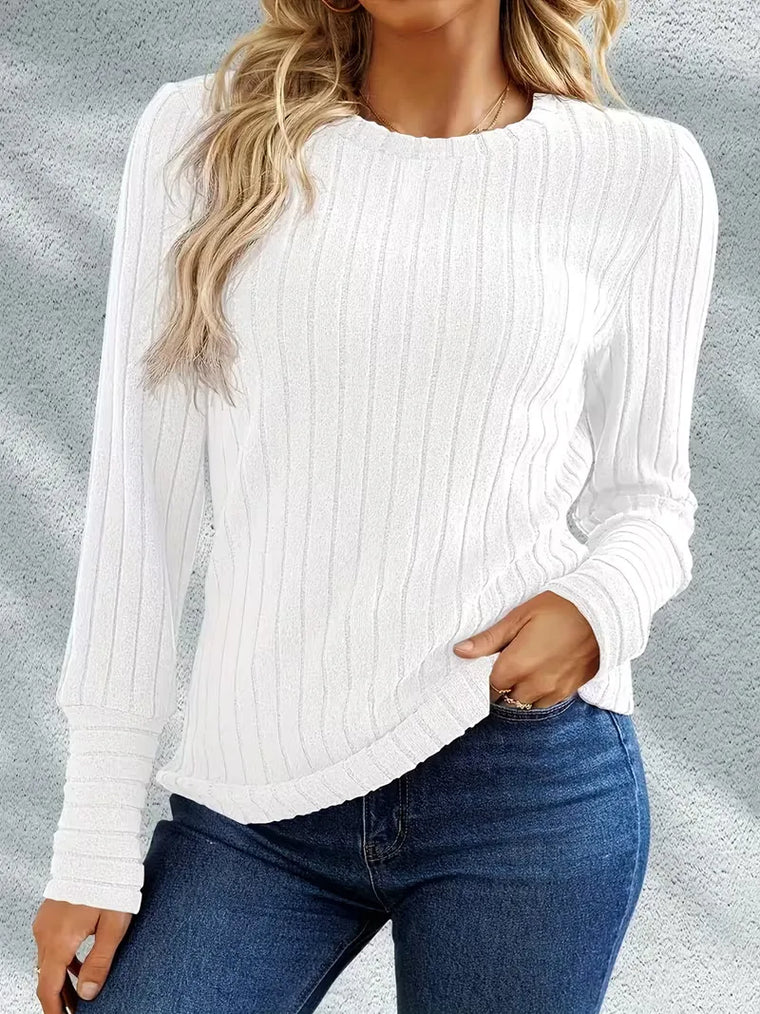 Longsleeve met ribbelstructuur