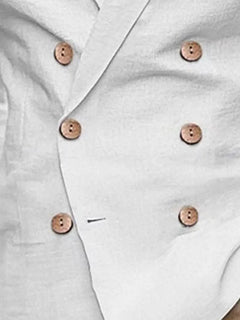 Slim fit blazer met houten knopen