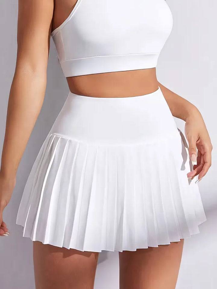 Plooirok met hoge taille
