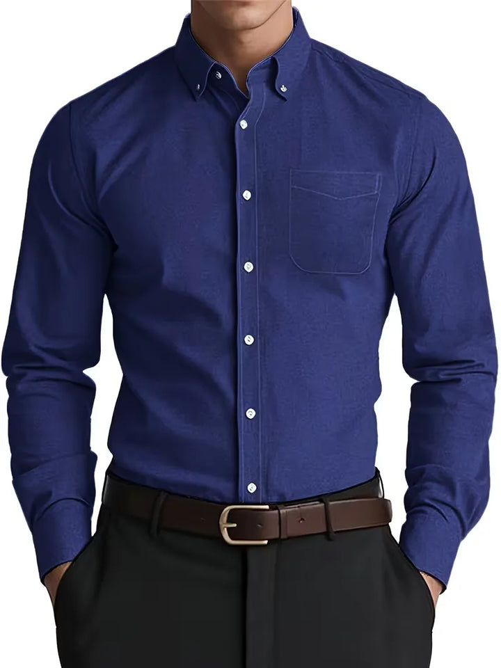 Casual overhemd met mandarin collar