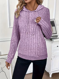 Hoodie met ribbelstructuur