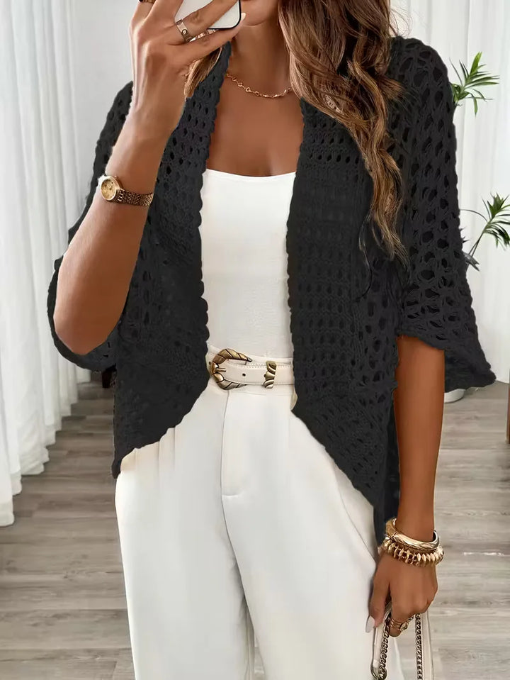 Oversized cardigan met hollow-out design