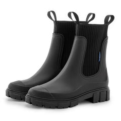 Chelsea boots met ribbed elastic panels