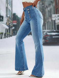 Flared jeans met hoge taille