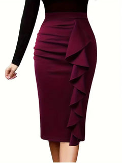 Plooirok met hoge taille