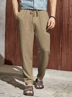 Pantalons met drawstring en straight leg
