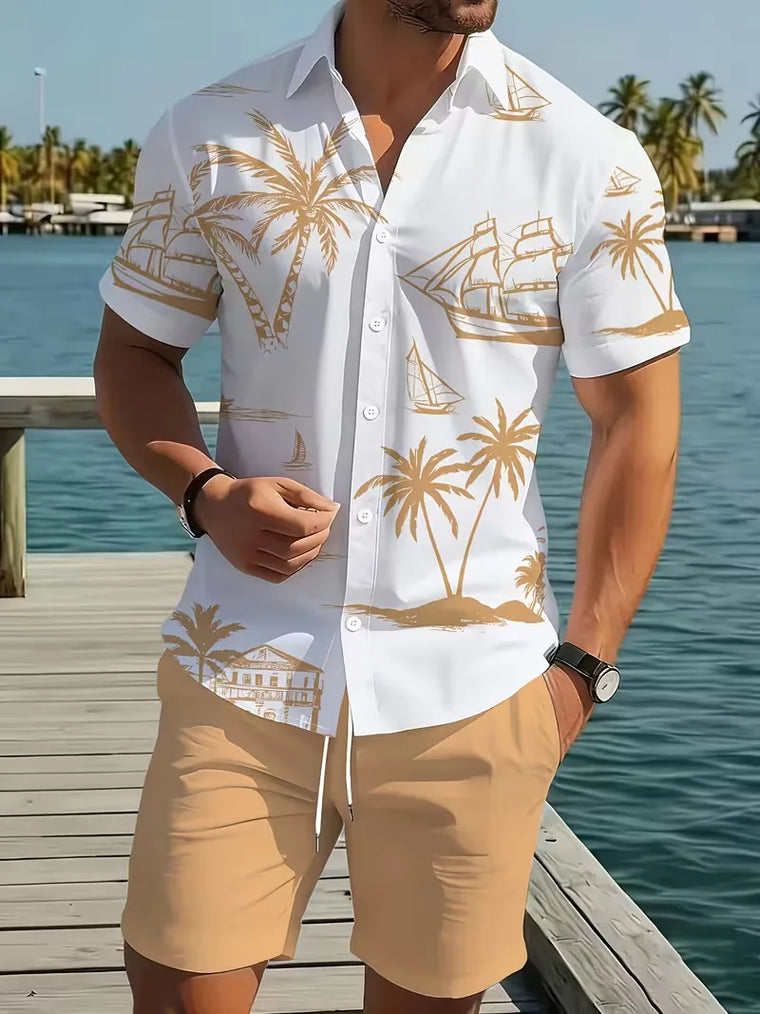 Shorts met tropische print