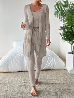 Driedelige set met cardigan