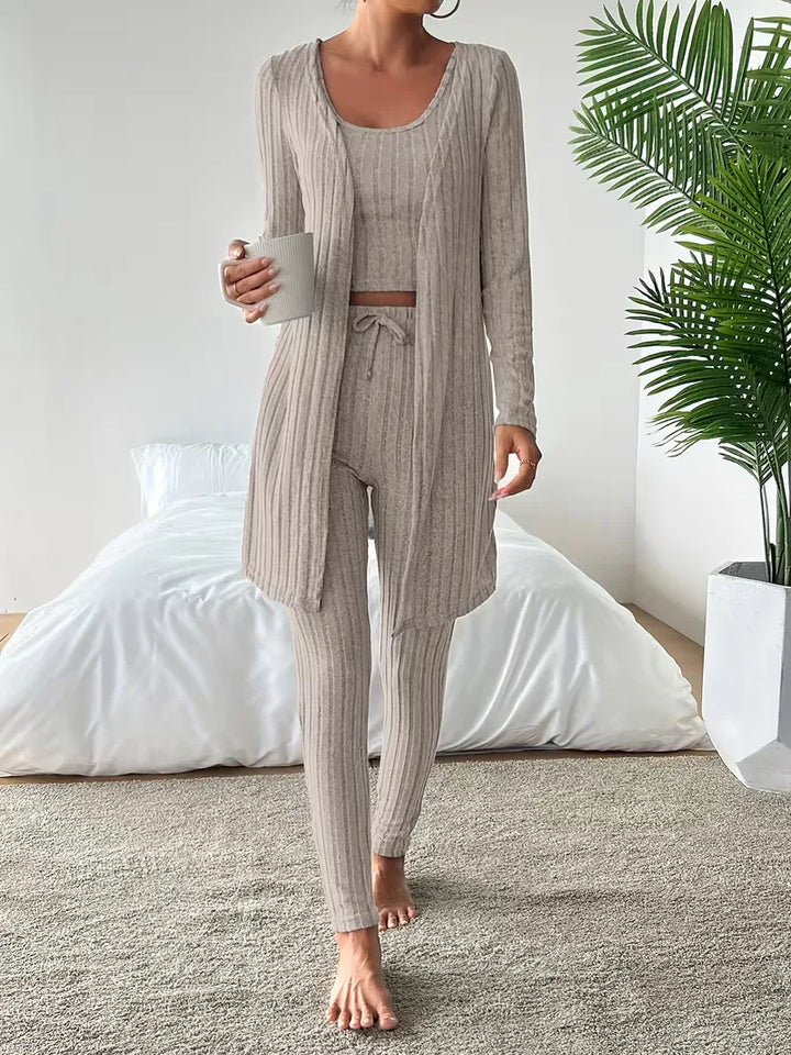 Driedelige set met cardigan