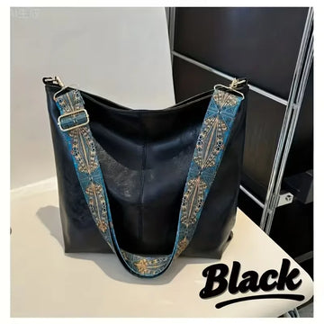 Schoudertas met kleurrijke strap
