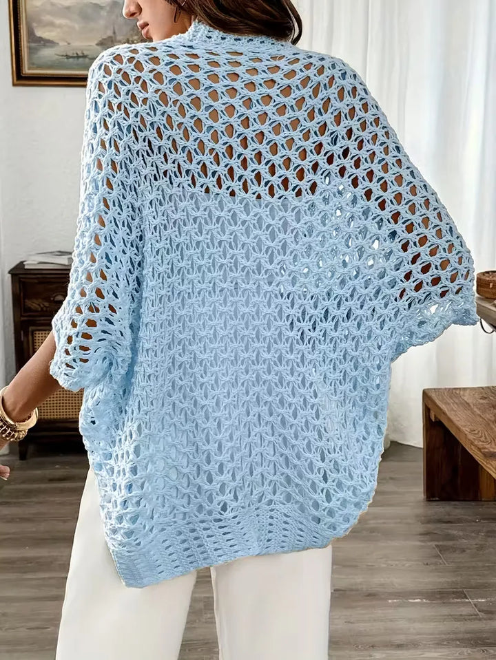 Oversized cardigan met hollow-out design