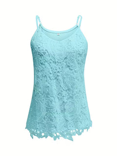 kanten tanktop met V-neck