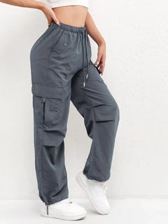 Cargo broek met hoge taille