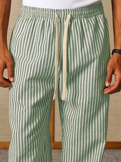 Gestreepte joggers met brede fit