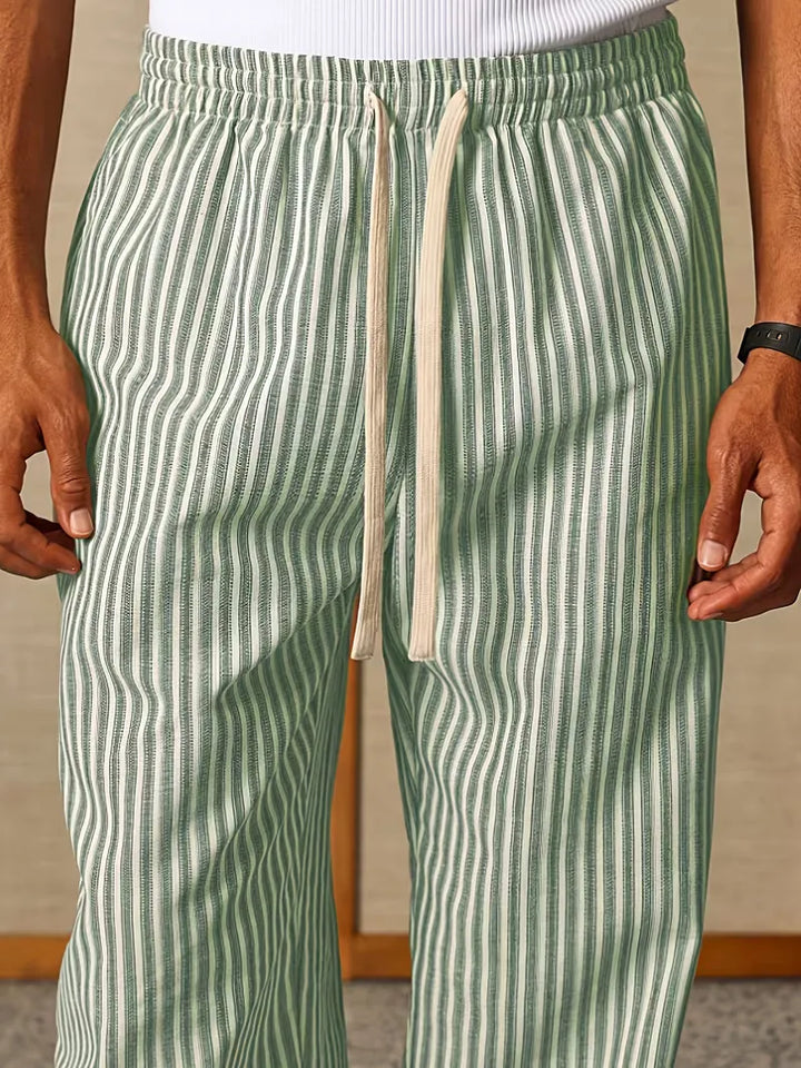 Gestreepte joggers met brede fit